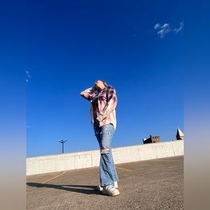 Men’s Chaps size large bleach dyed flannel